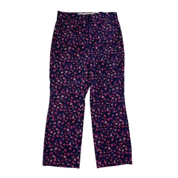 J. Crew Kickout Dotted Floral Corduroy Pants 8 - Picture 3 of 9